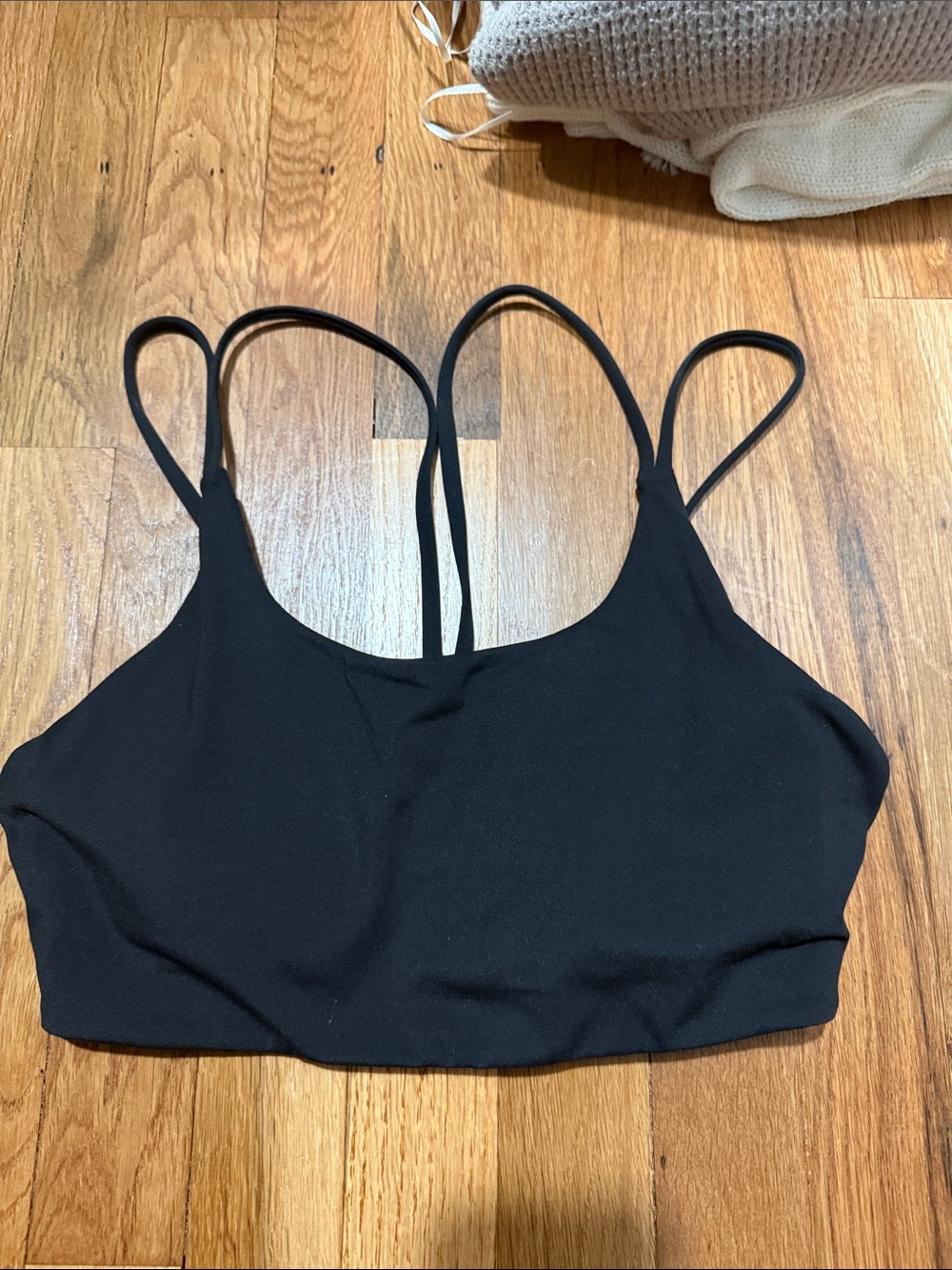 PARAGON Black Double-Strap Strappy Sports Bralette